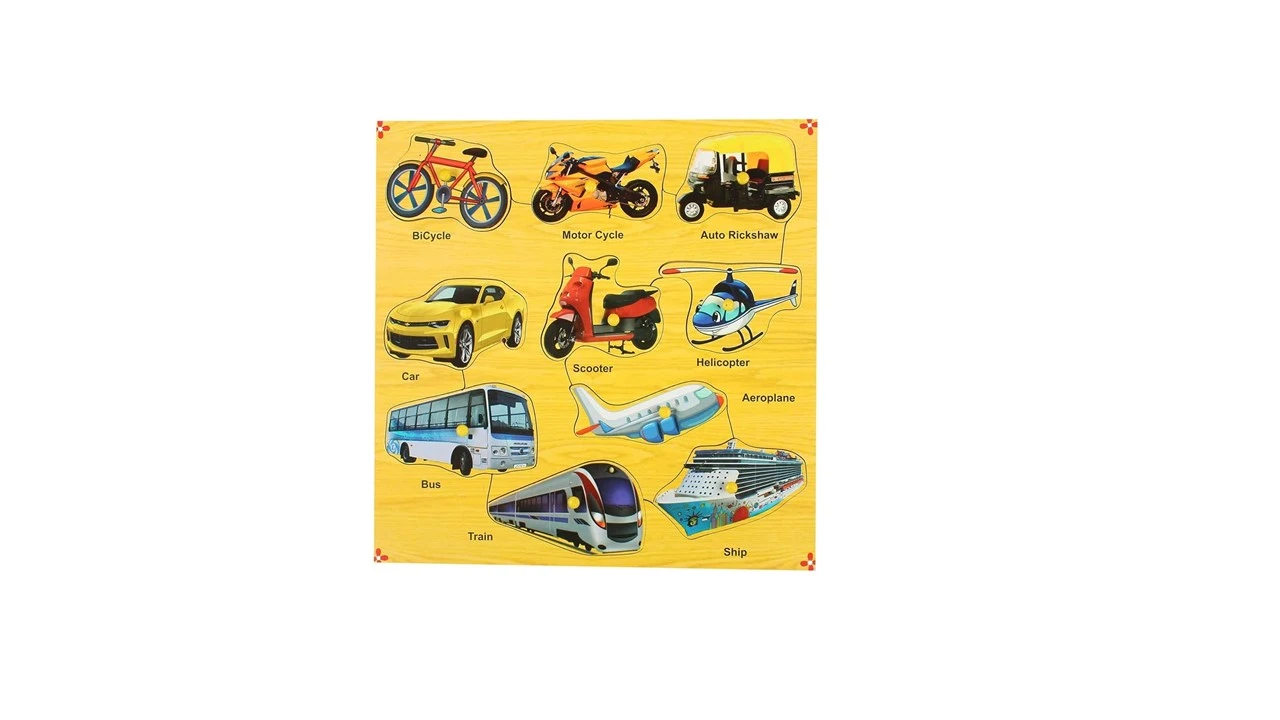 wooden knob puzzle (Transport)