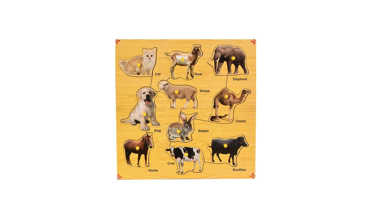 wooden knob puzzle (Animal)