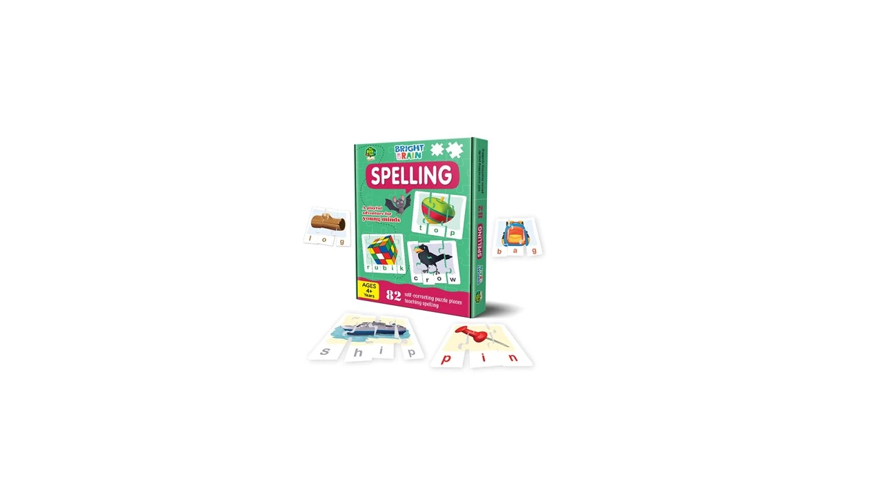 BRIGHT BRAIN PUZZLE BOX SPELLING BT